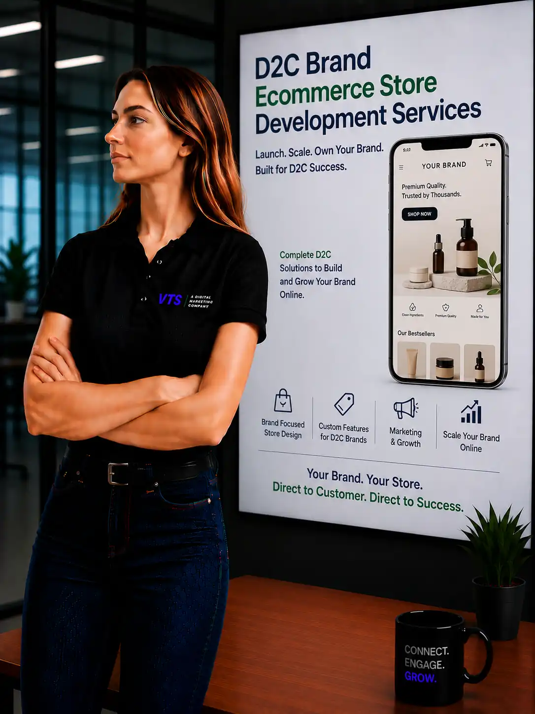 D2C Brand Ecommerce Store Development planning and audit by V Touch Solutions