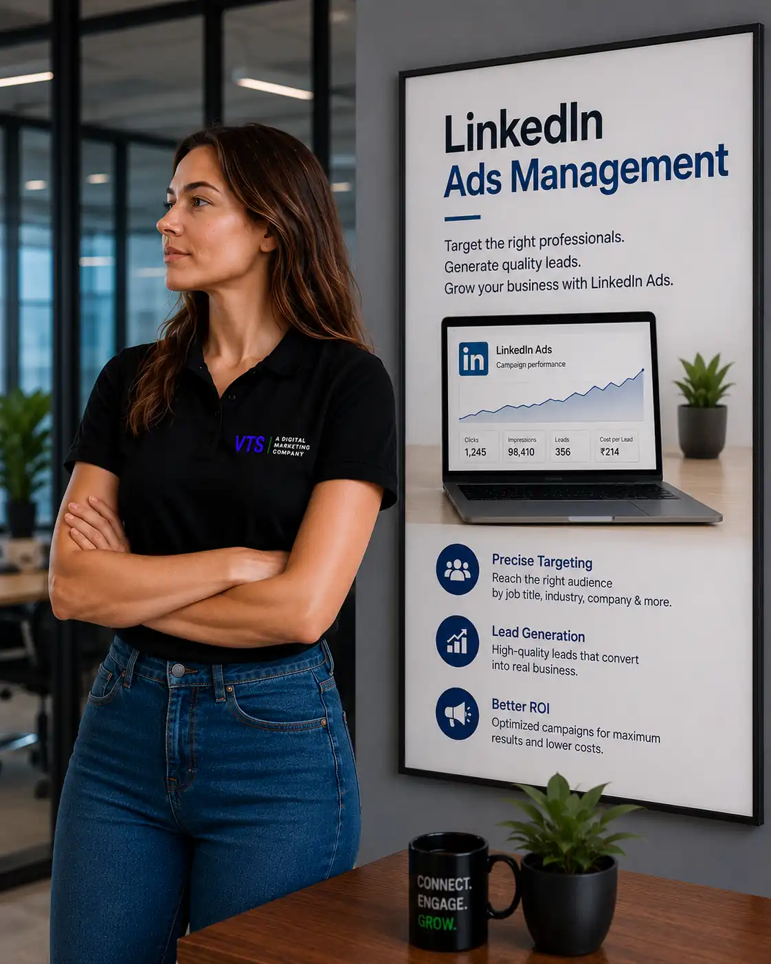 Linkedin Ads Management planning and audit by V Touch Solutions