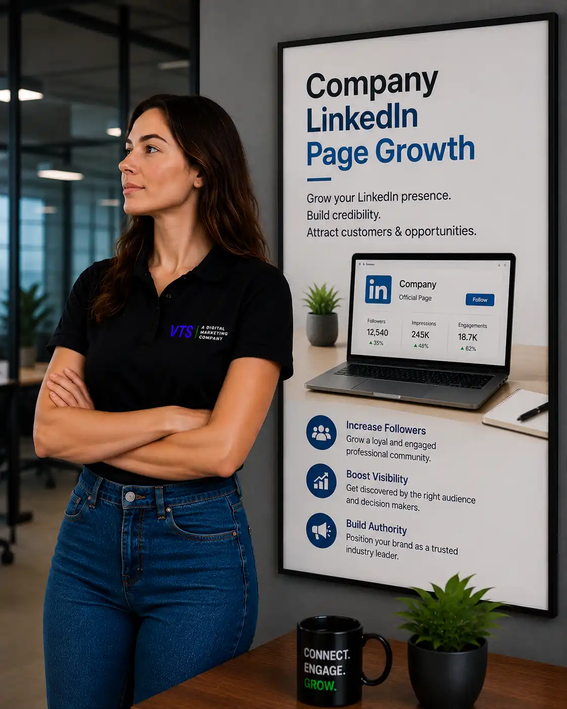 Linkedin Company Page Growth planning and audit by V Touch Solutions