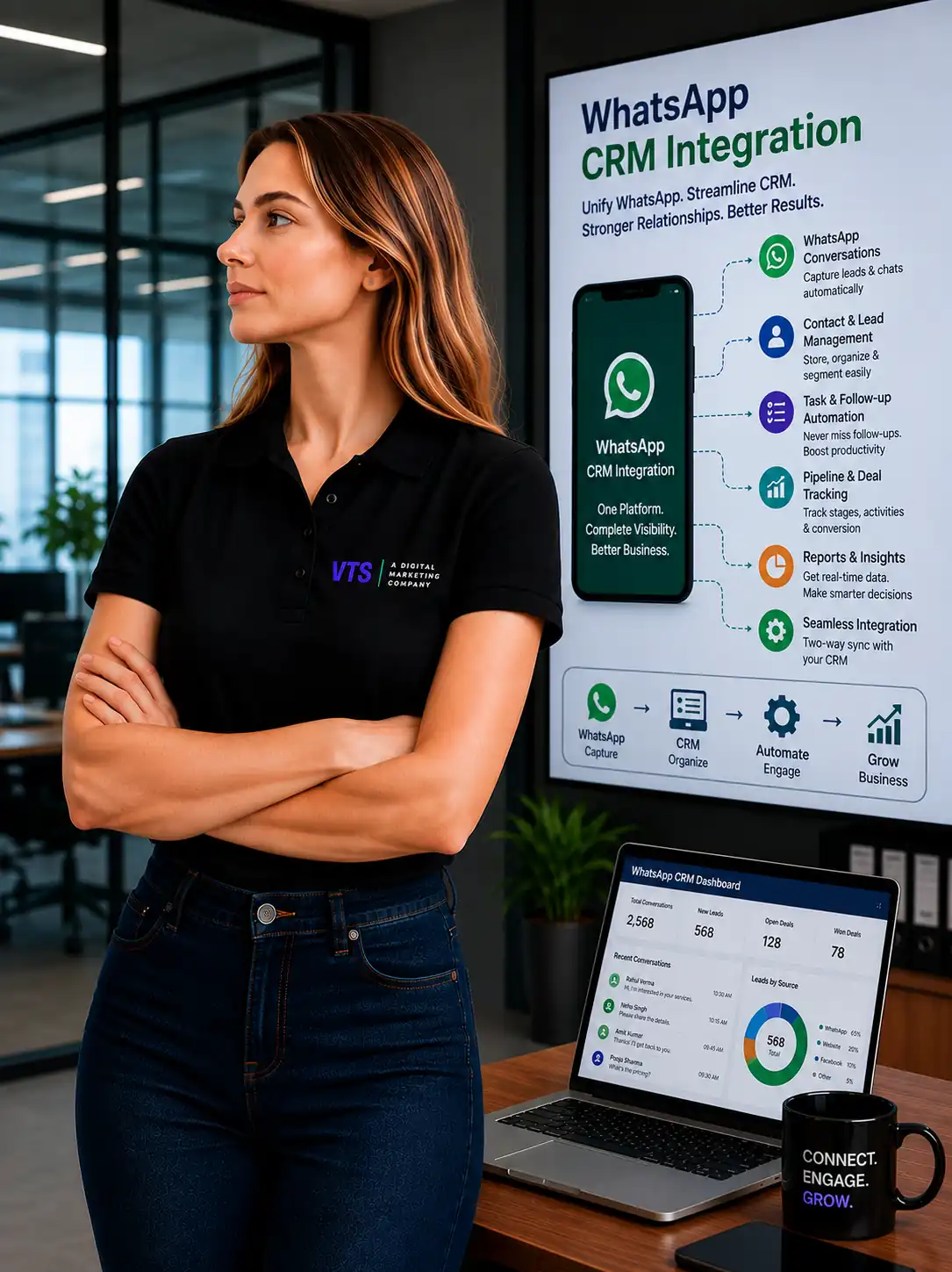 Whatsapp CRM Integration planning and audit by V Touch Solutions