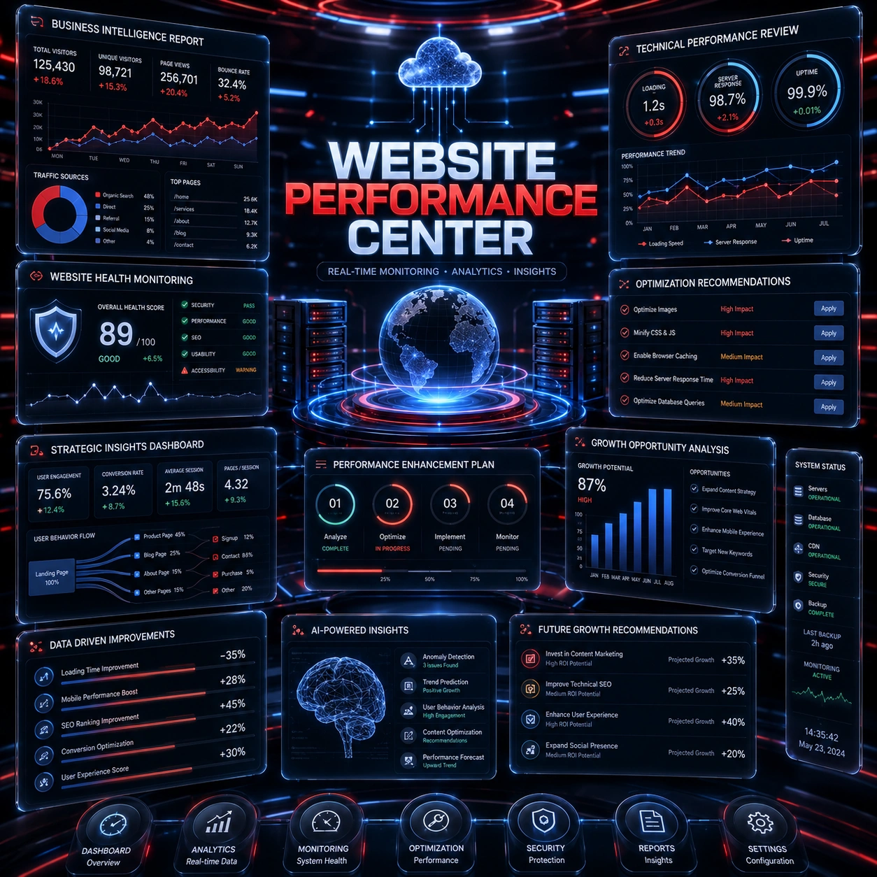 Website Speed Optimization reporting and performance insights