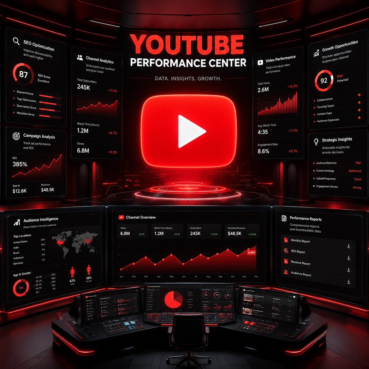 Youtube Marketing reporting and performance insights